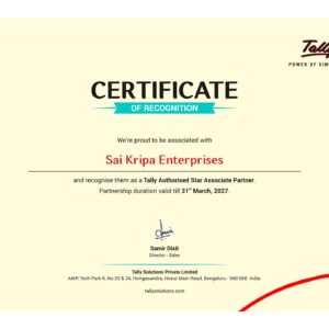 Renew Tally Prime Silver 1 User for 1 year
