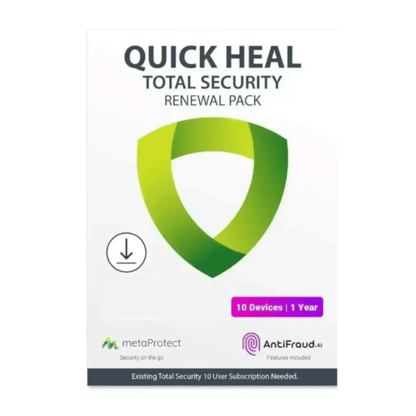 Renew Quick Heal Total Security 10 User 1 Year