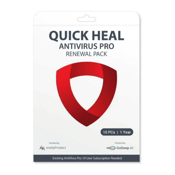 Renew Quick Heal Antivirus Pro 10 User 1 Year