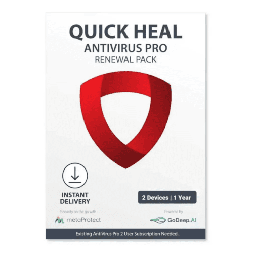 Renew Quick Heal Antivirus Pro - 2 User 1 Year