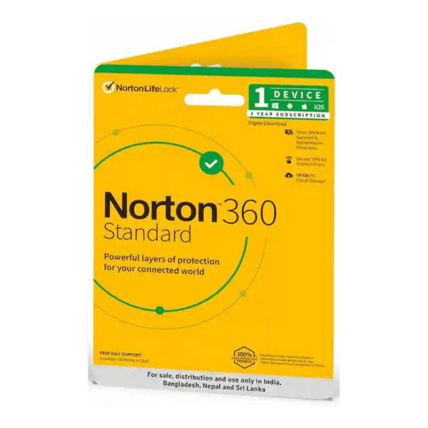 Norton 360 Standard 1 User - 3 Year Total Security