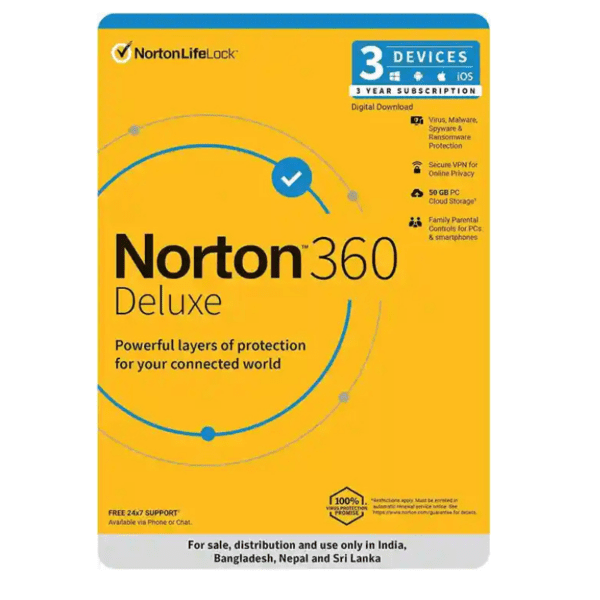 Norton 360 Deluxe 3 Devices - 3 Year Total Security