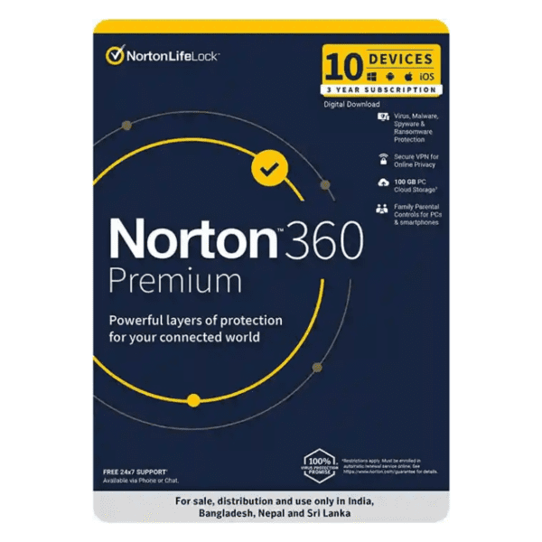 Norton 360 Premium 10 Devices - 3 Year Total Security