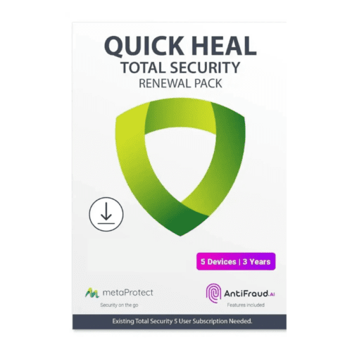 Renew Quick Heal Total Security 5 User - 3 Year