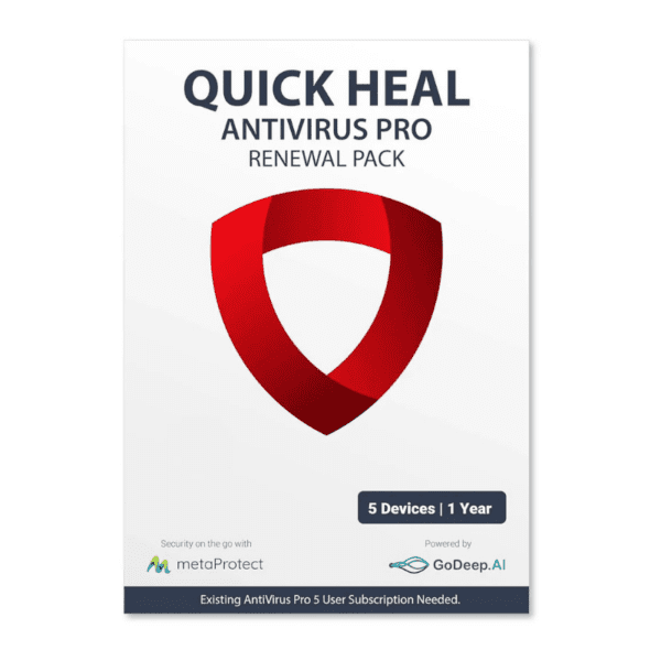 Renew Quick Heal Antivirus Pro 5 User 1 Year