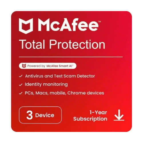 Mcafee Total Protection 3 User - 1 Year Single key