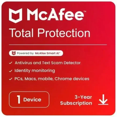 Mcafee Total Protection 1 User 3 Year
