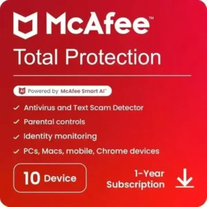 Mcafee Total Protection 10 User 1 Year