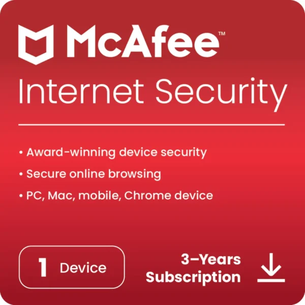 McAfee Internet Security - 1 User 3 Year